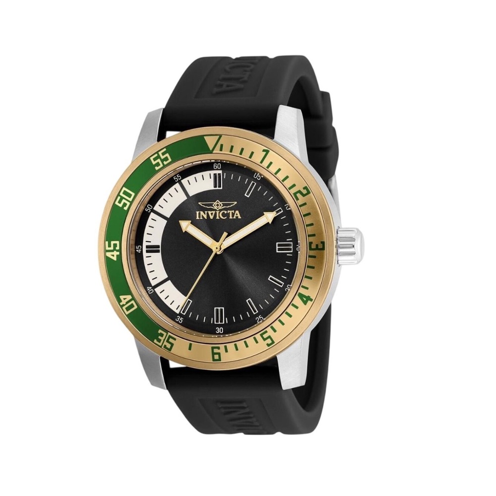 Invicta Specialty Compass Pro Diver Watch 45mm Green Black Silicone Band New